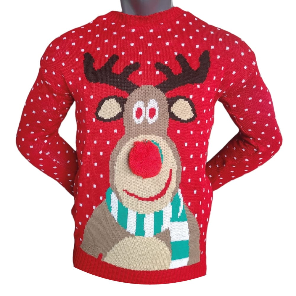 3D-Rudolf-Kersttrui-Rood.jpg - christmas-shop.nl 3D Rudolf Kersttrui (Rood)