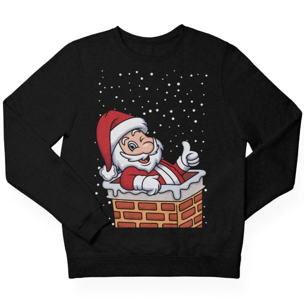 Kerstman Schoorsteen Kersttrui Kids - christmas-shop.nl Kerstman Schoorsteen Kersttrui Kids