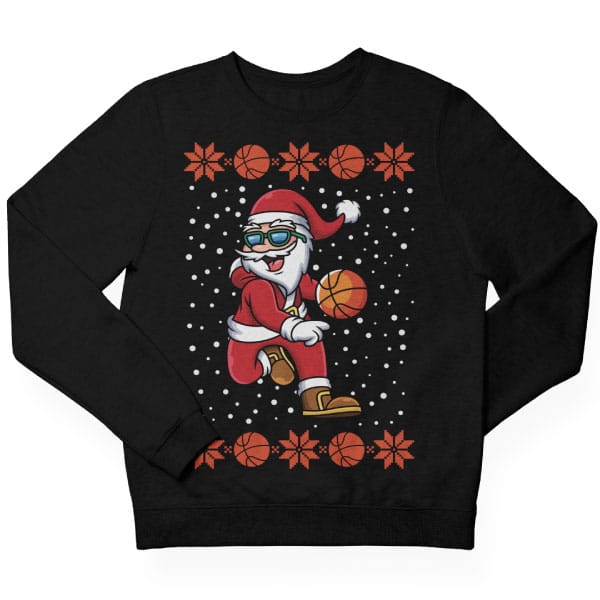 Basketbal Santa Kersttrui Kids - christmas-shop.nl Basketbal Santa Kersttrui Kids