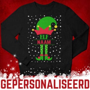 Gepersonaliseerde Elf Kersttrui Kids
