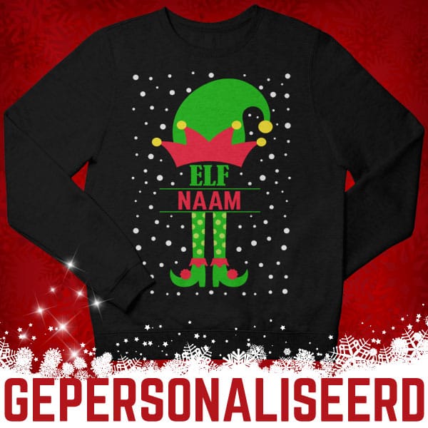 Gepersonaliseerde Elf Kersttrui Kids - christmas-shop.nl Gepersonaliseerde Elf Kersttrui Kids