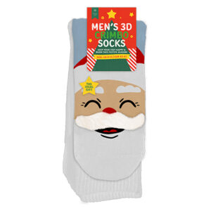 Farley-Mill-Mens-3D-Crimbo-Socks-1-Pair-Santa-No-Banner - christmas-shop.nl Kerstsokken Santa 3D (Heren)