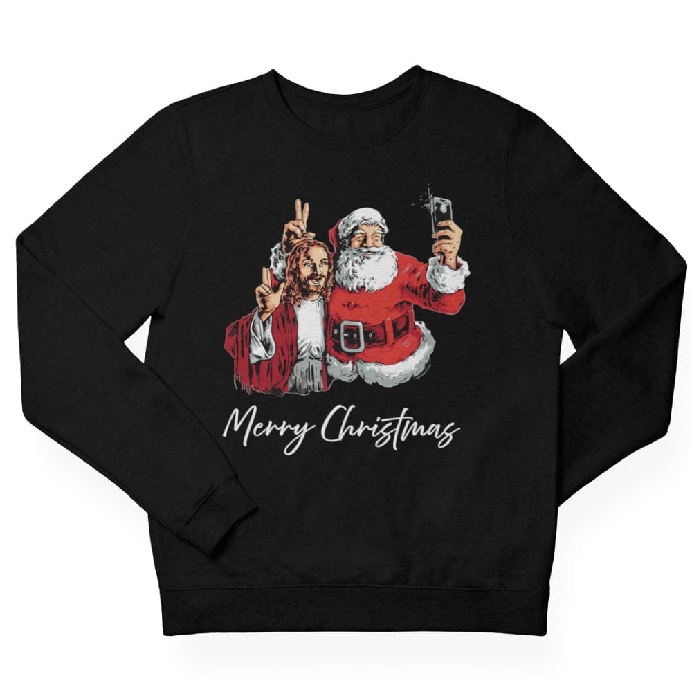 Jesus-Santa-Selfie-Kersttrui.jpg - christmas-shop.nl Jesus & Santa Selfie Kersttrui
