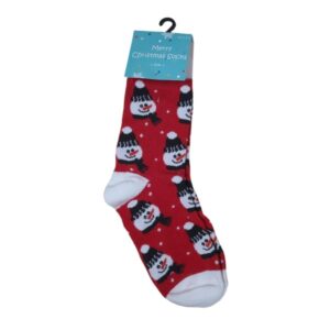 Kerstsokken Sneeuwpop Rood (Kids)