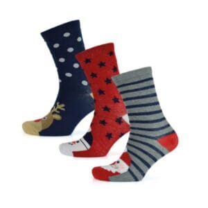 Rudolph/Snowman/Santa Kerstsokken (3-paar) Kids