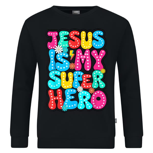 Jesus Super Hero Kersttrui - christmas-shop.nl Jesus Super Hero Kersttrui