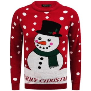 Merry Christmas Snowman Kersttrui Rood