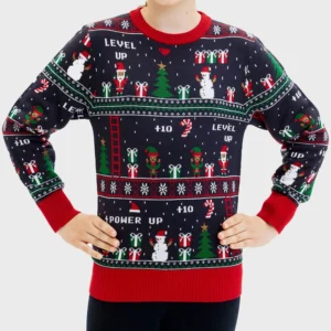 Level Up Kersttrui Kids