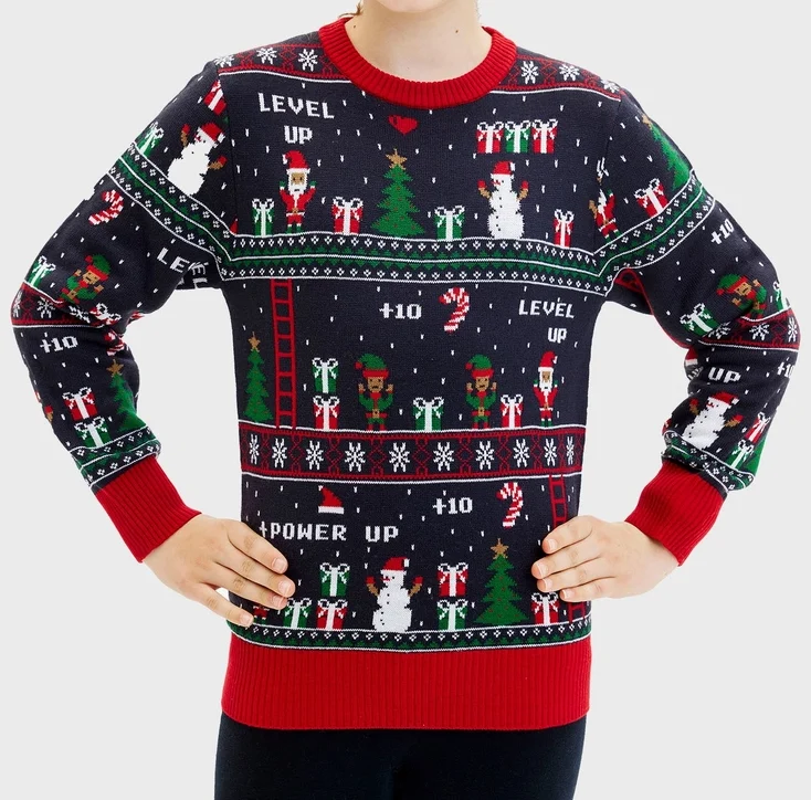 Level Up Kersttrui Kids - christmas-shop.nl Level Up Kersttrui Kids