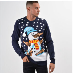 Kersttrui Snowman Beer Maat S